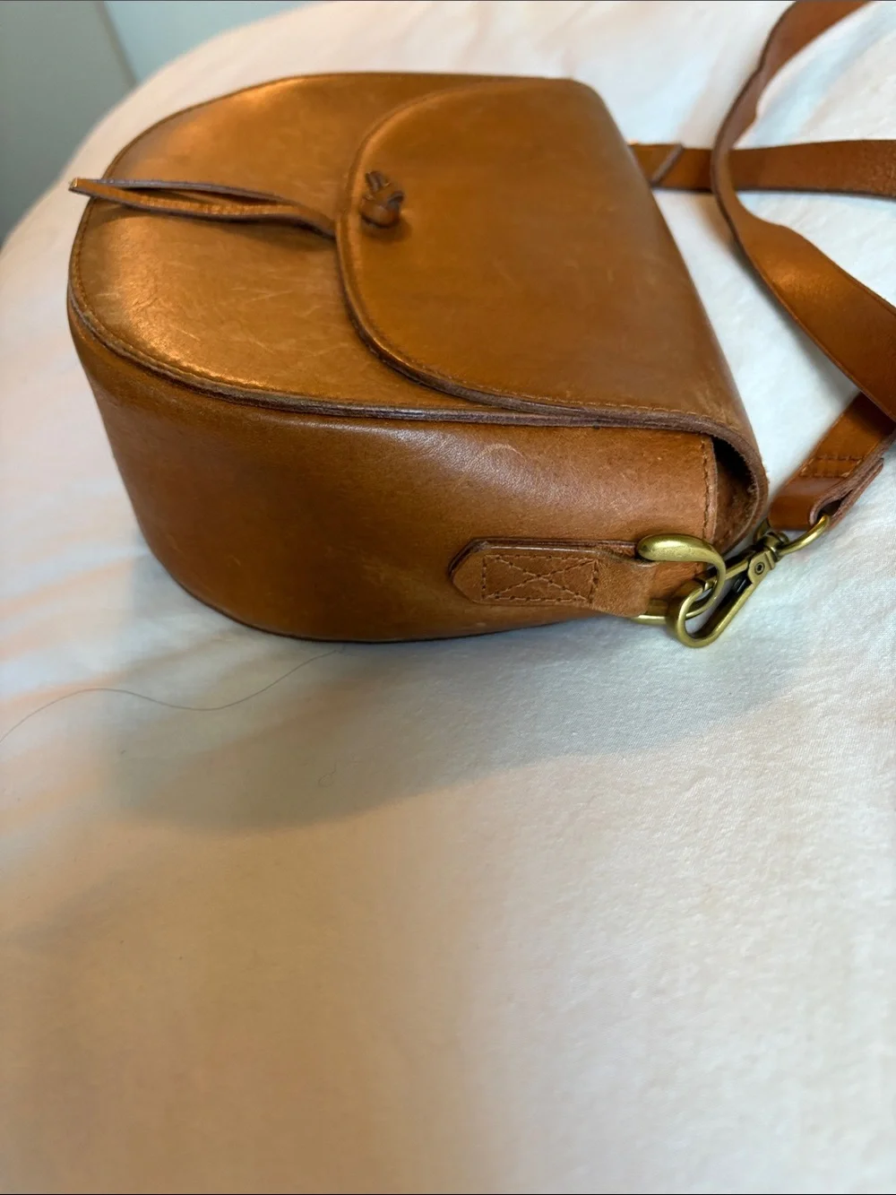 Madewell Classic Brown Leather Crossbody Bag - Women's Shoulder Purse